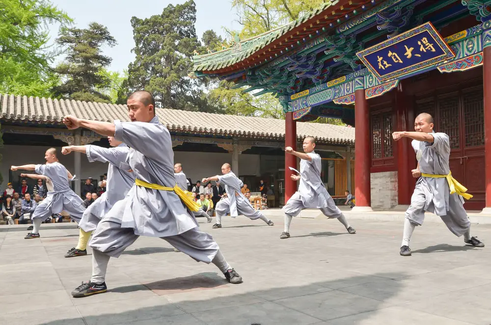 Into to Chinese Martial Arts - Monks in Martial Arts Stance